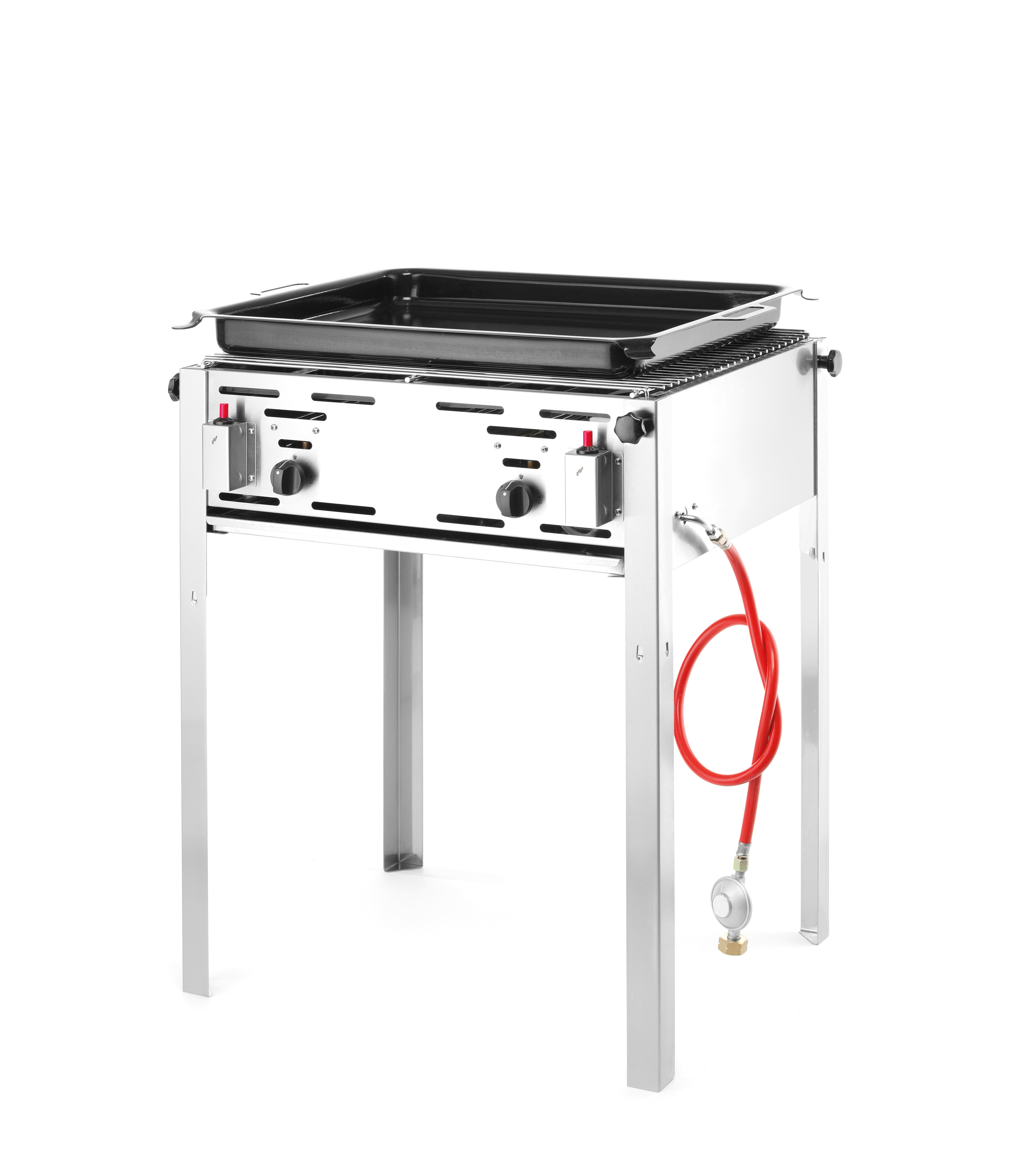 Гриль газовий Grill Master MAXI GN 2/1 - підлоговий, 9.2кВт, 650x540x840(H) мм 154717 Hendi Chrome-plated;18/0 Stainless steel