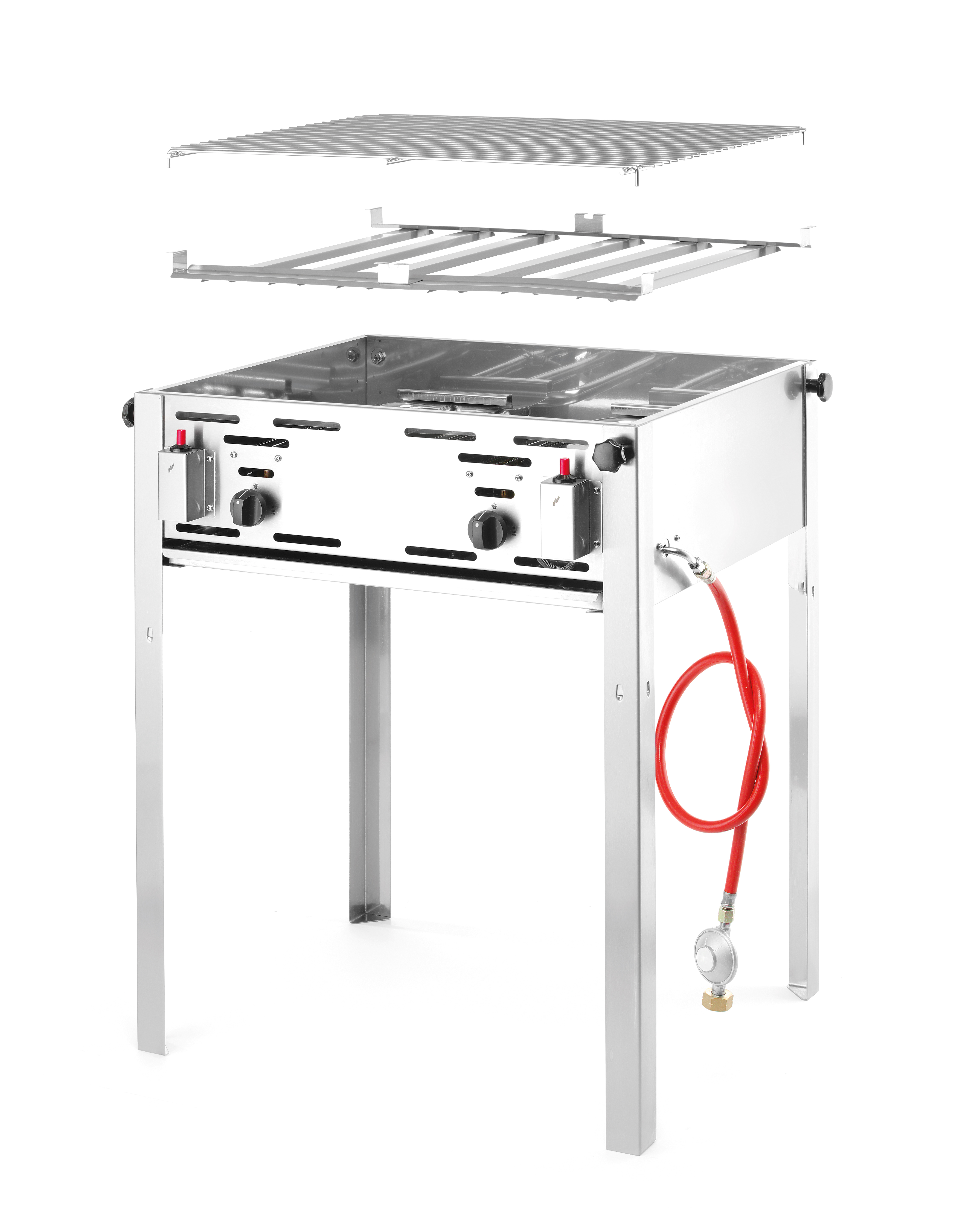 Гриль газовий Roast-Master Maxi, 11,6 кВт, 650x540x(H)840 мм 154878 Hendi Chrome-plated;18/0 Stainless steel