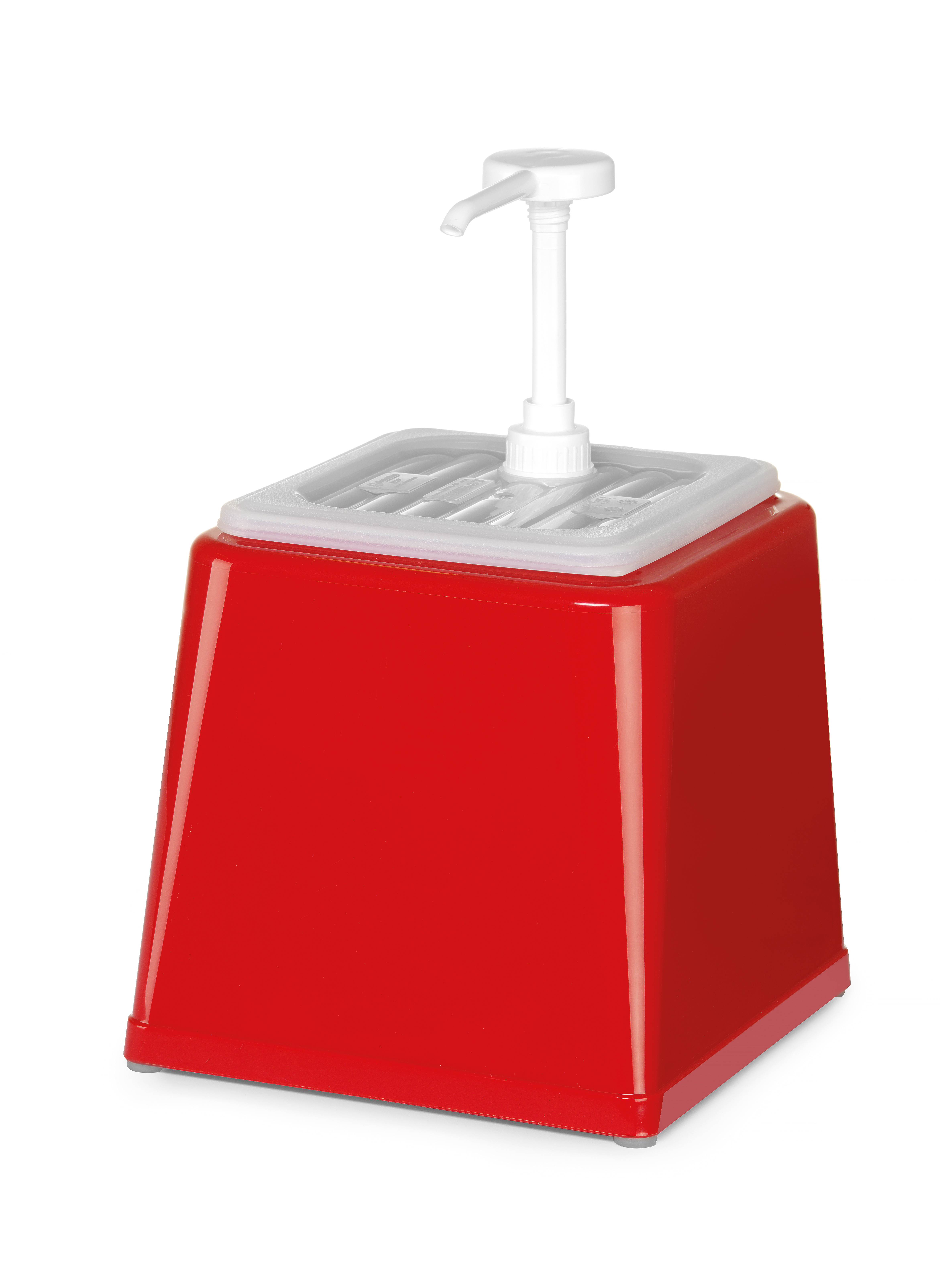 Диспенсер для соусів з помпою, HENDI, 2,5L, Червоний, 230x210x(H)250mm 203521 Hendi