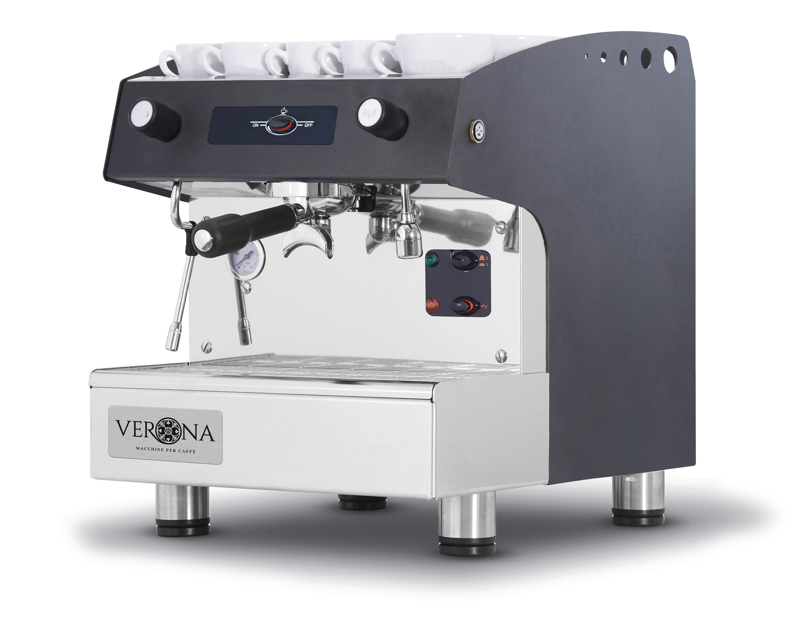Кавомашина еспресо Verona Romeo Pro, 1 група, автоматична, з ротаційною помпою 375x530x (H) 485 207659 Hendi