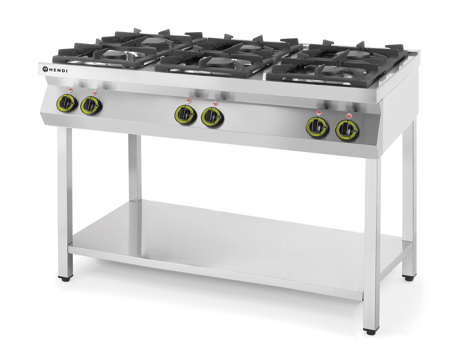 Плита газовая 6-ти конфорочная Kitchen Line на открытом модуле 