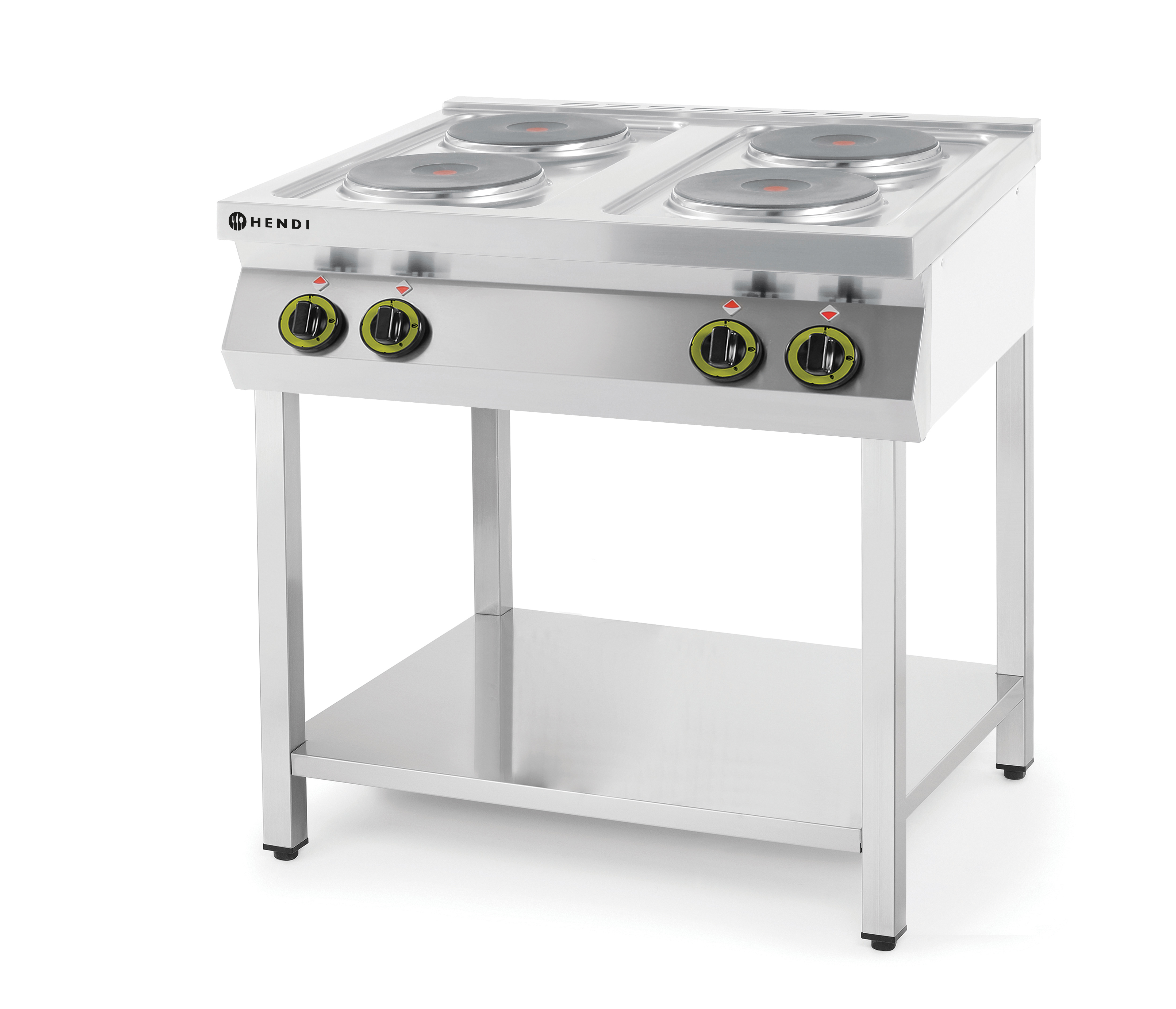 Плита електрична 4-х конфоркова Kitchen Line на відкритому модулі 226223 Hendi Stainless steel