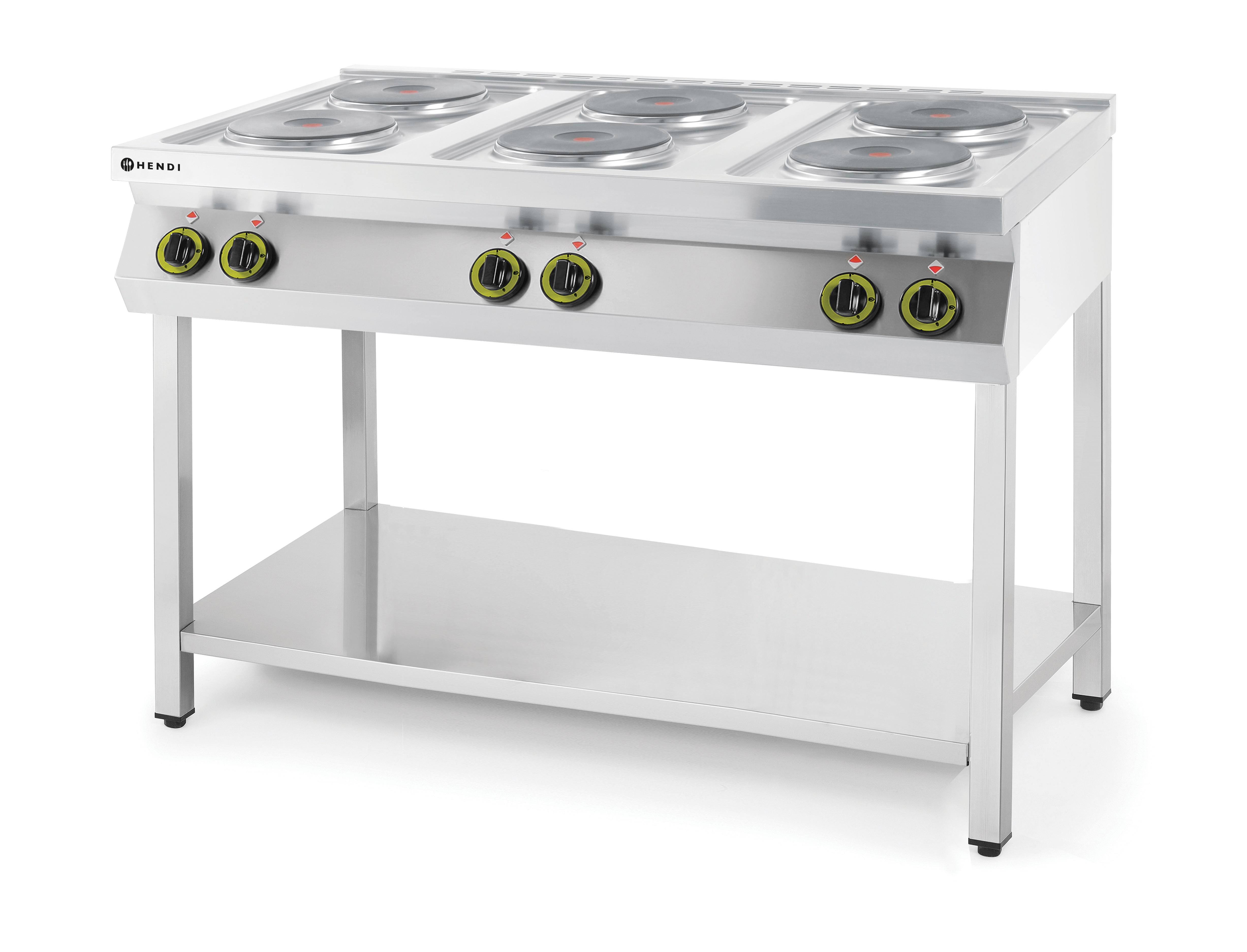 Плита електрична 6-ти конфоркова Kitchen Line на відкритому модулі 226230 Hendi Stainless steel