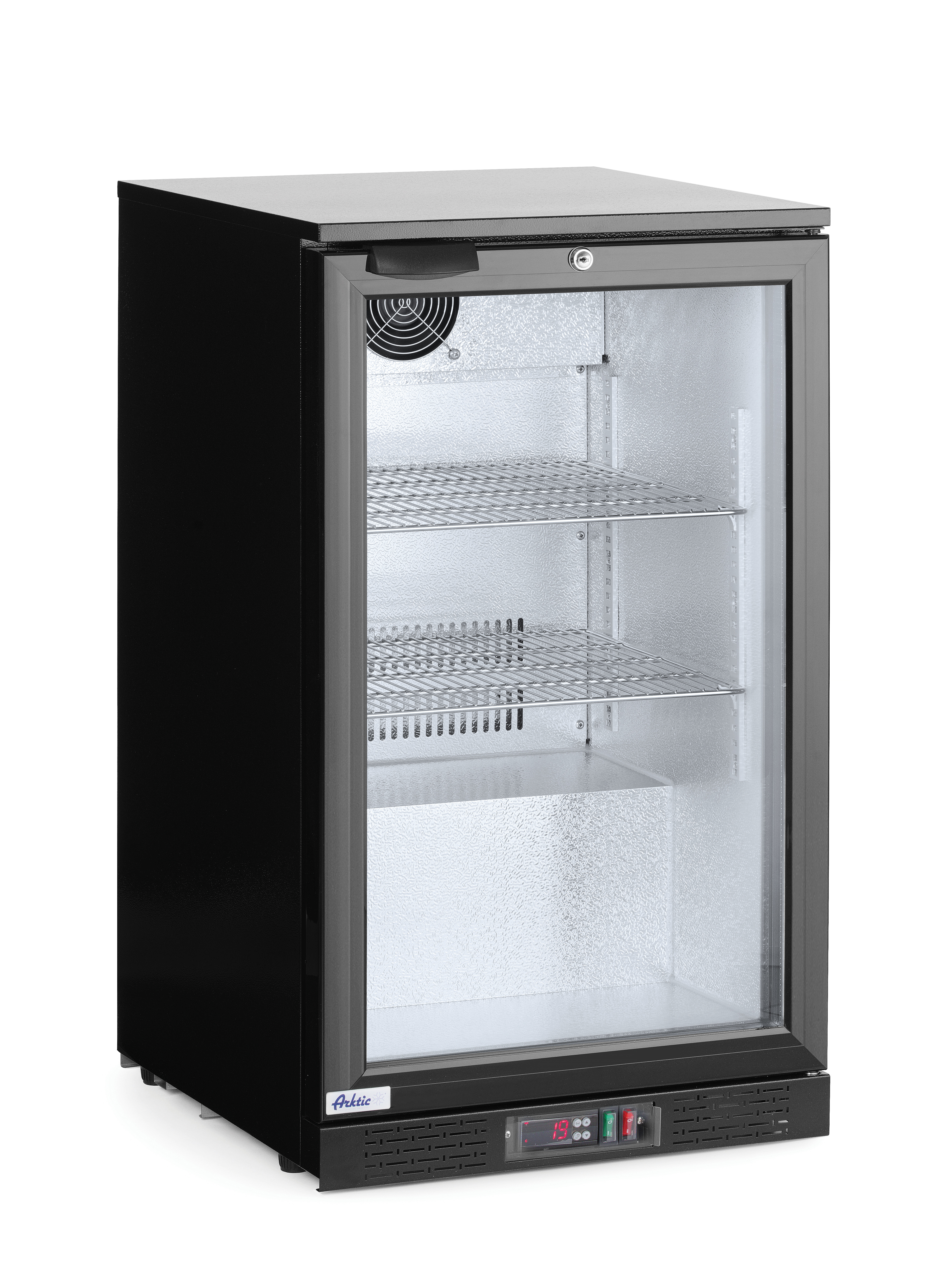 Шафа холодильна, 1-дверна,93 л, 500x500x(H)900 мм 233900 Hendi Chrome-plated;Hardened glass;Powder coated metal