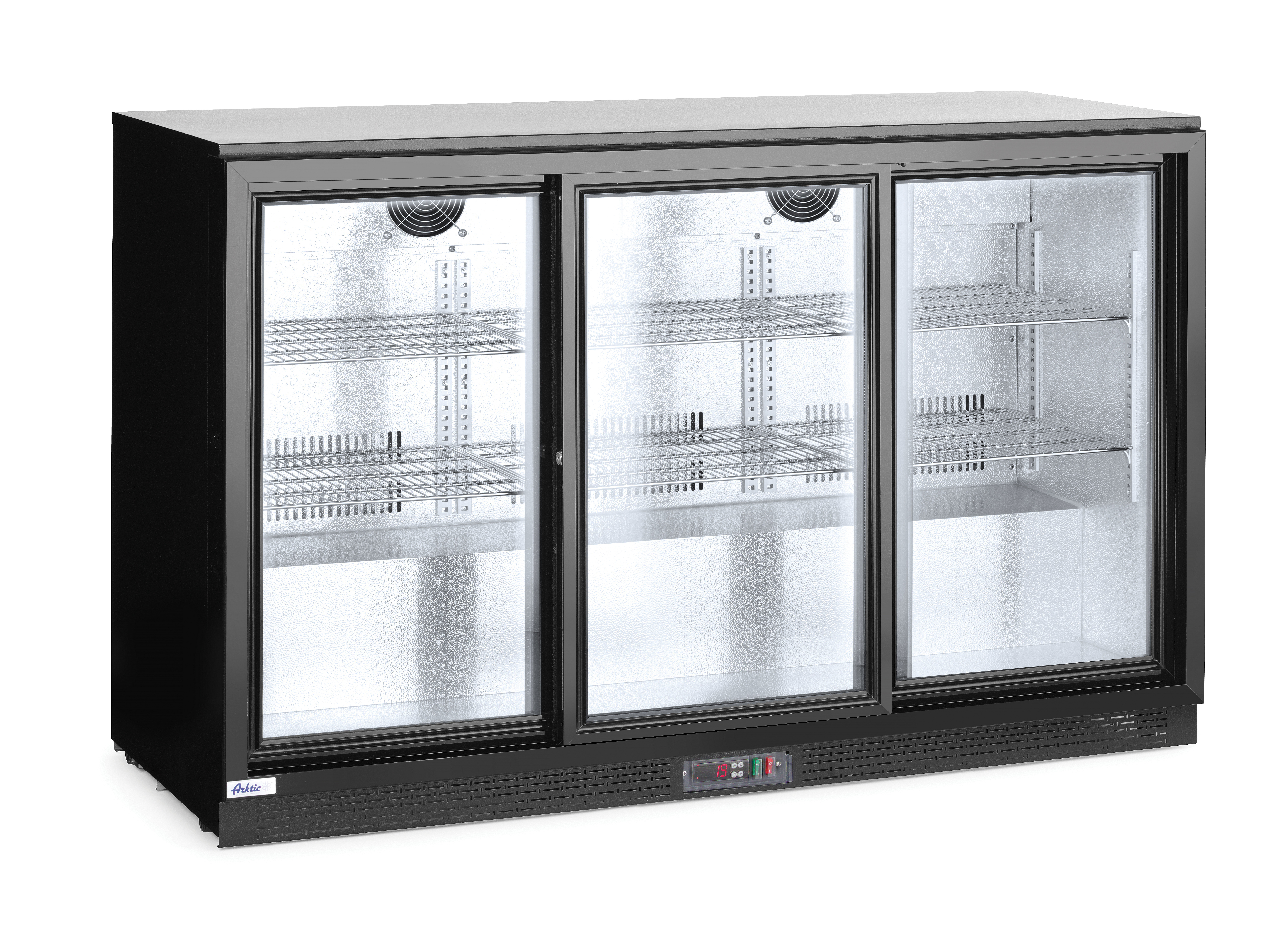 Шафа холодильна, розсувні дверцята 338 Л - 230V / 300W - 2/10˚C - 1335x500x(H)900 mm 235836 Hendi Aluminium;Stal chromowana