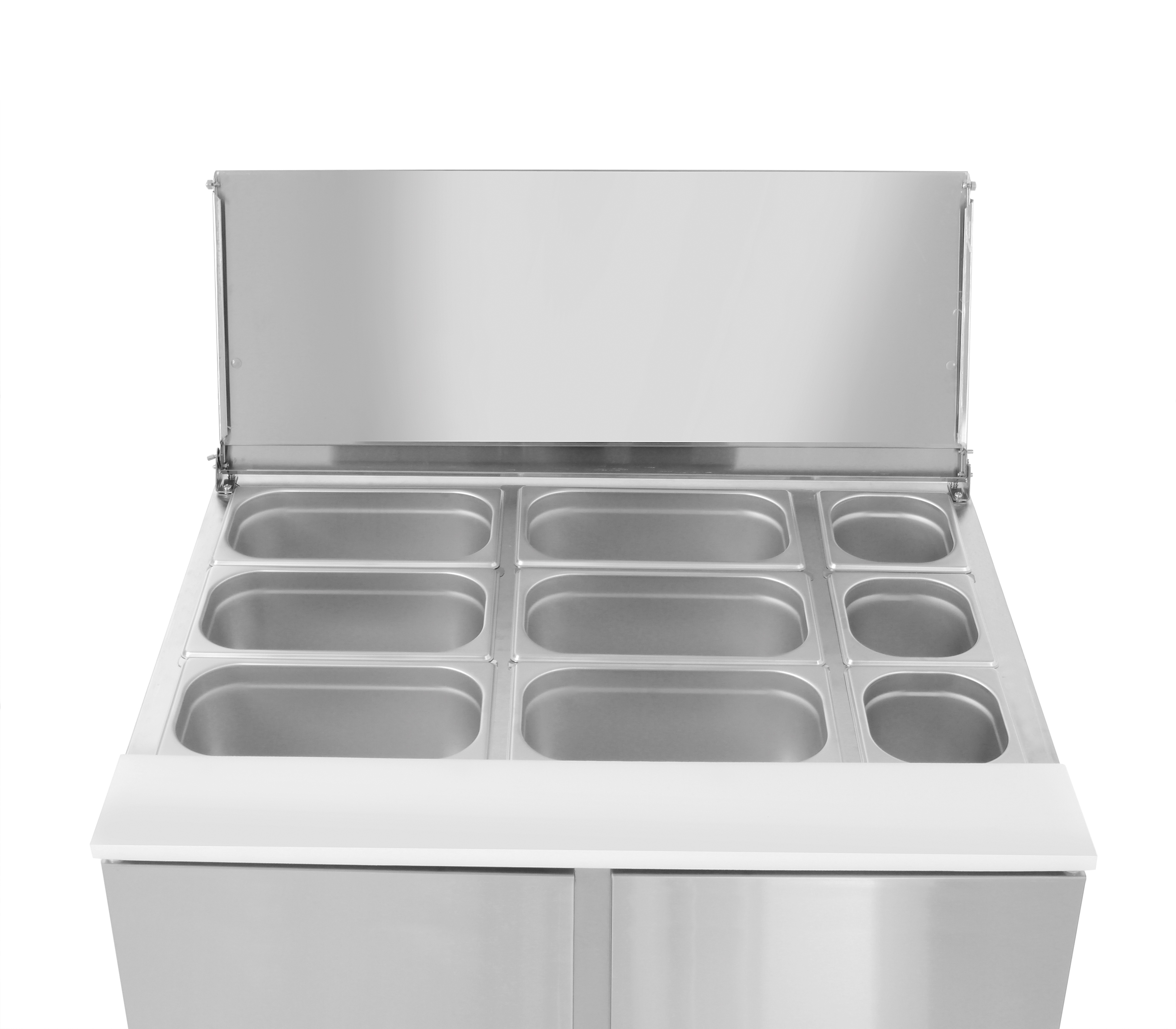 Стіл холодильний для салатів 2-дверний з відкидною кришкою 236161 Hendi Stainless steel