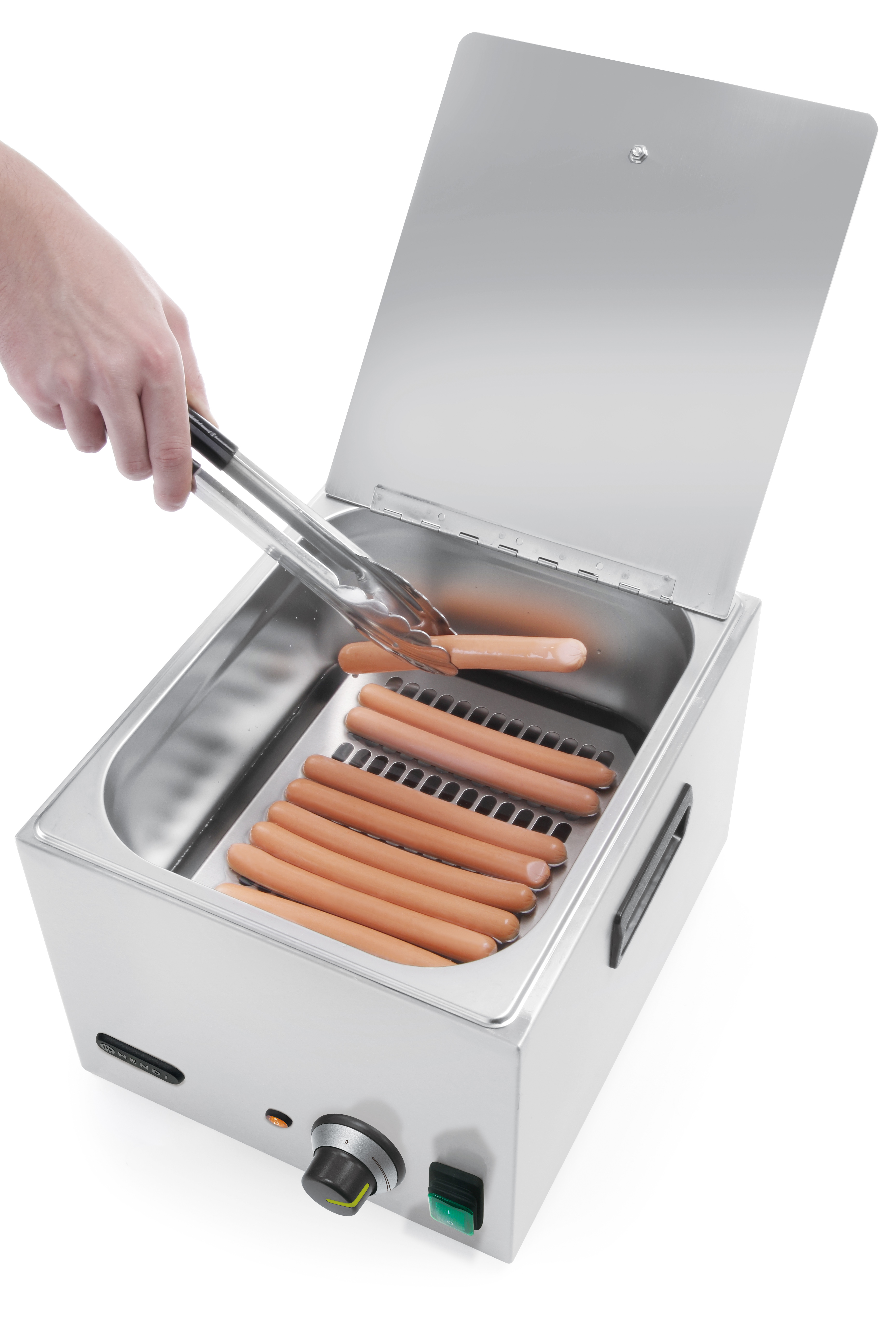 Підігрівач для сосисок 10л, 230В/1000Вт, 405x290x(H)254мм 240502 Hendi Stainless steel