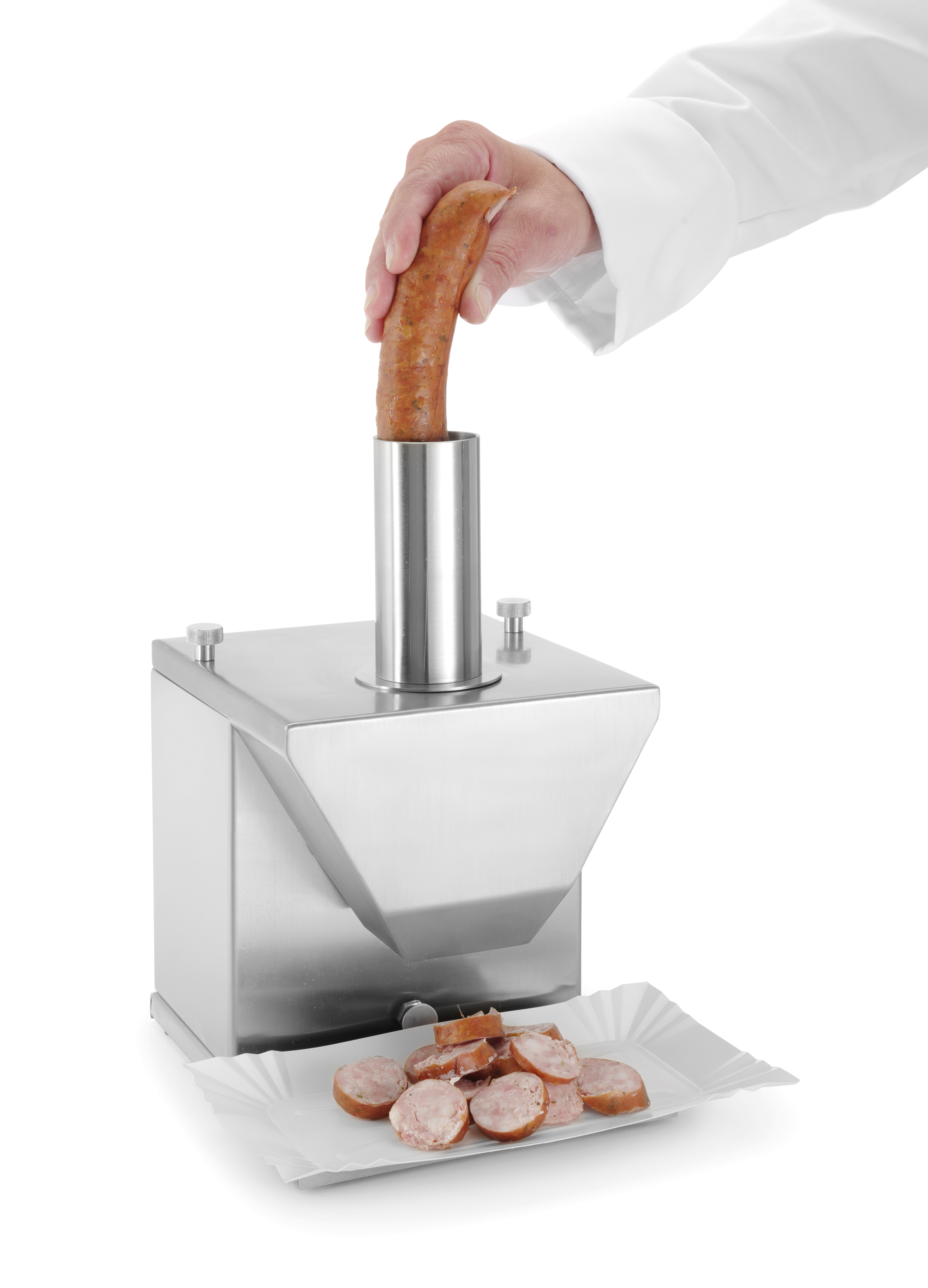 Електричний куттер для ковбас - 230V / 135W - 230x185x(H)325 mm 265109 Hendi Stainless steel