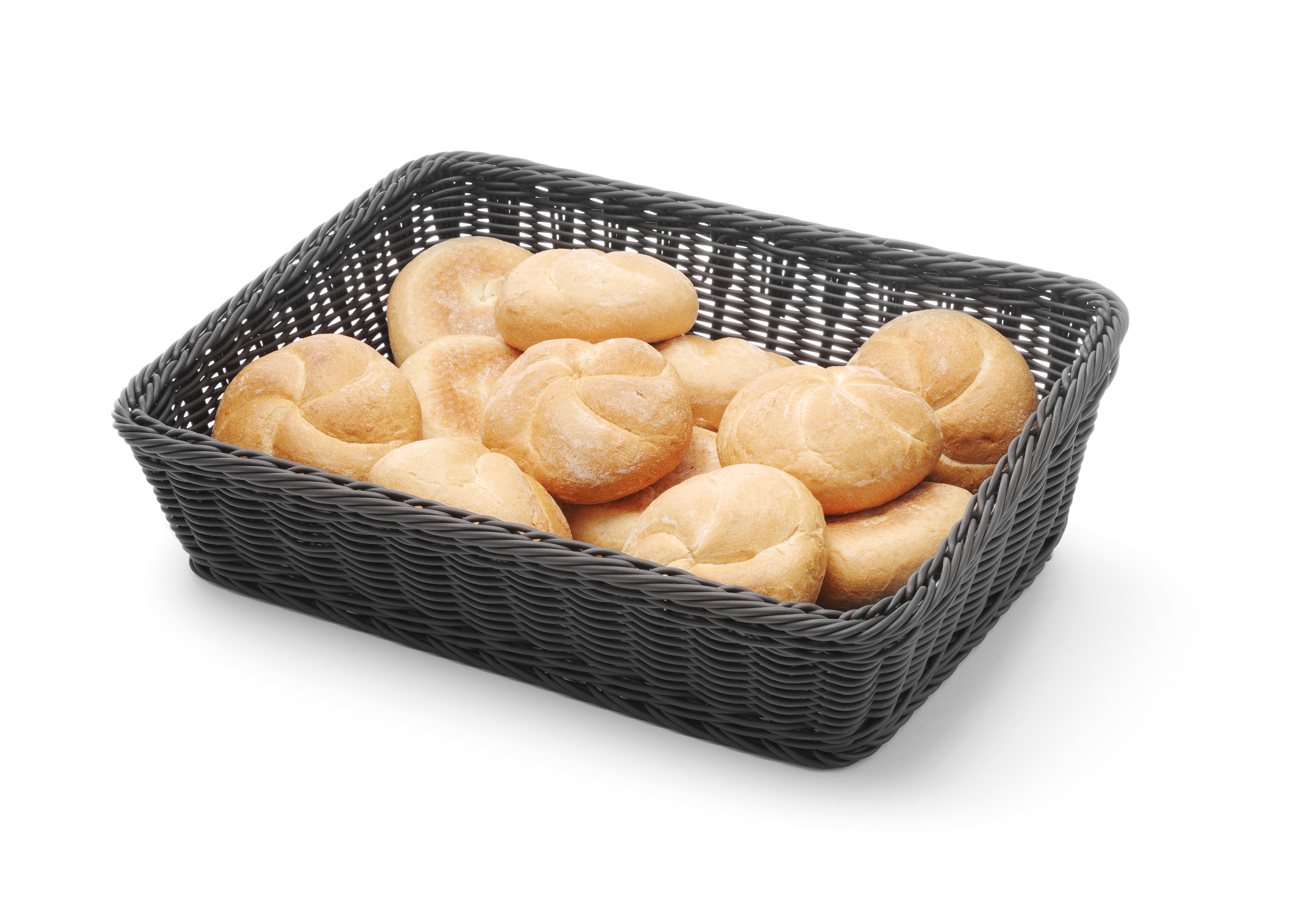 Корзина для хлеба со скошенным краем - черный - 400x300x(H)120 mm