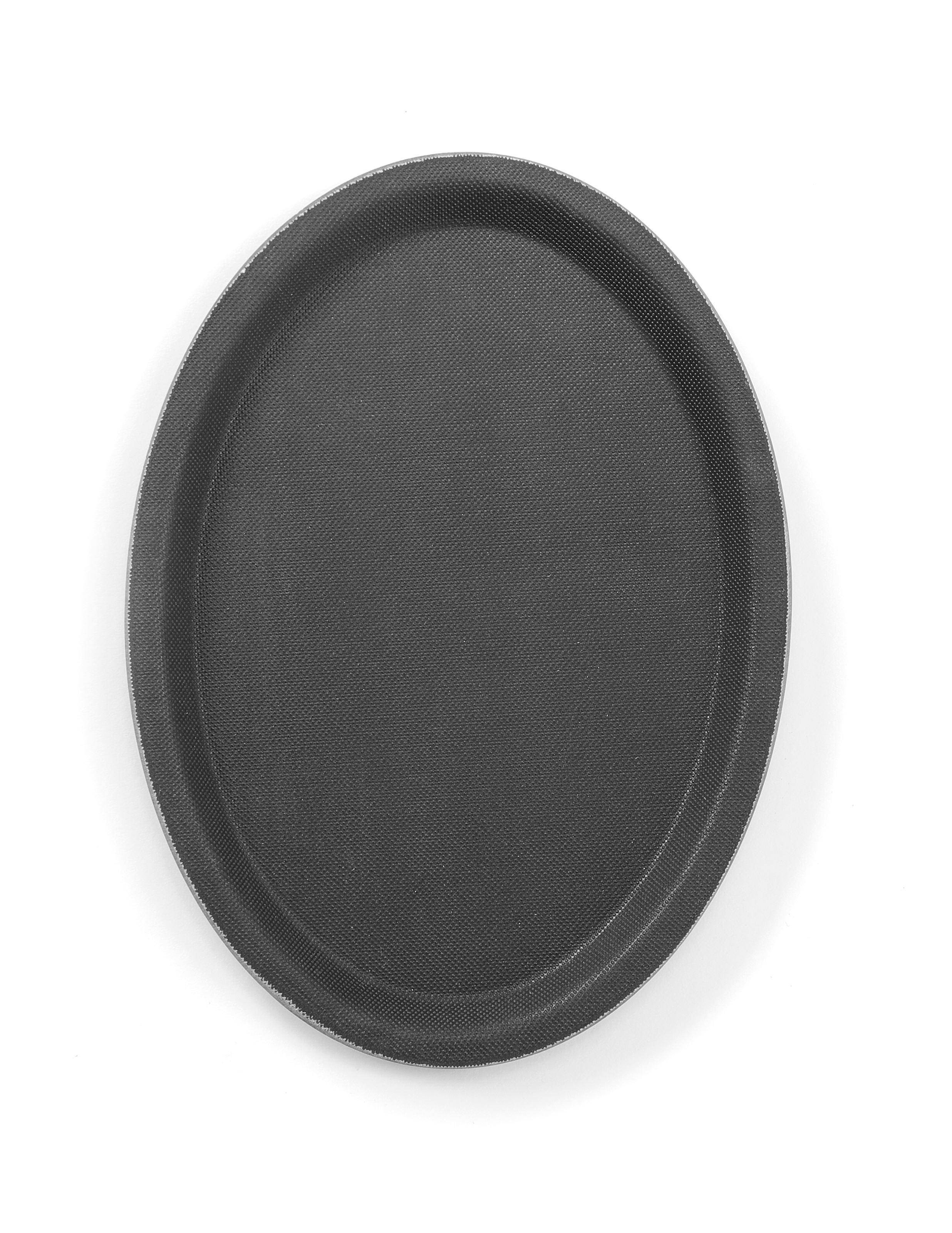 Поднос сервировочный стеклопластик, овальный 160x230, чёрный