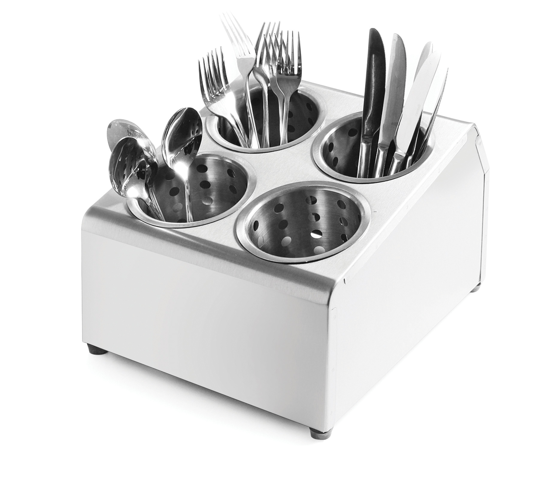 Контейнер для столових приладів - з 4 частин, 255x295x215 мм 552407 Hendi Stainless steel
