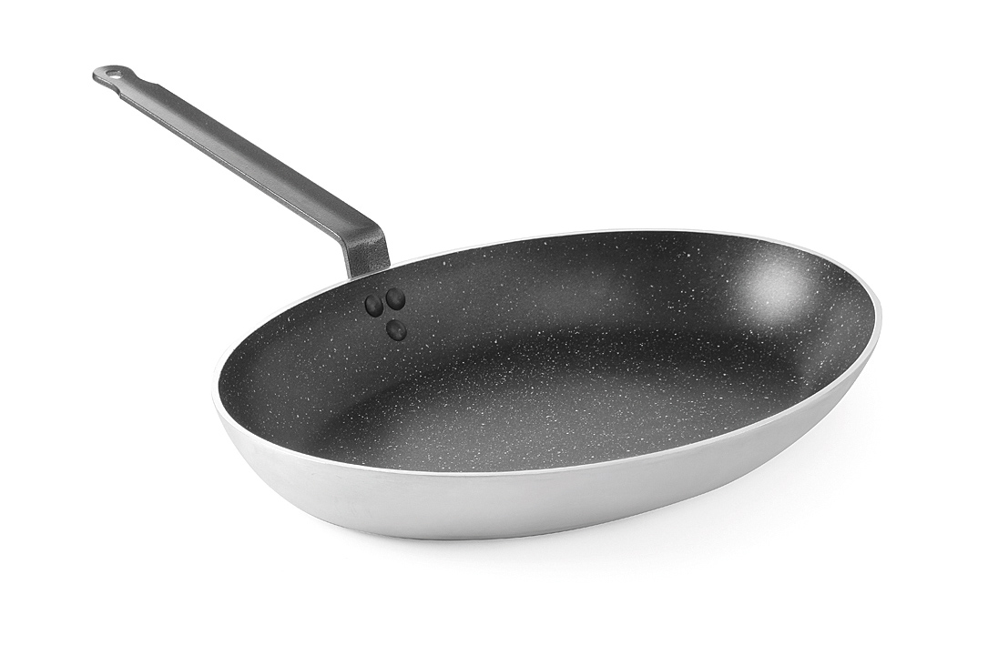 Овальна сковорода для риби «Marble Professional», 400x280x(H)55 мм 627716 Hendi Aluminium