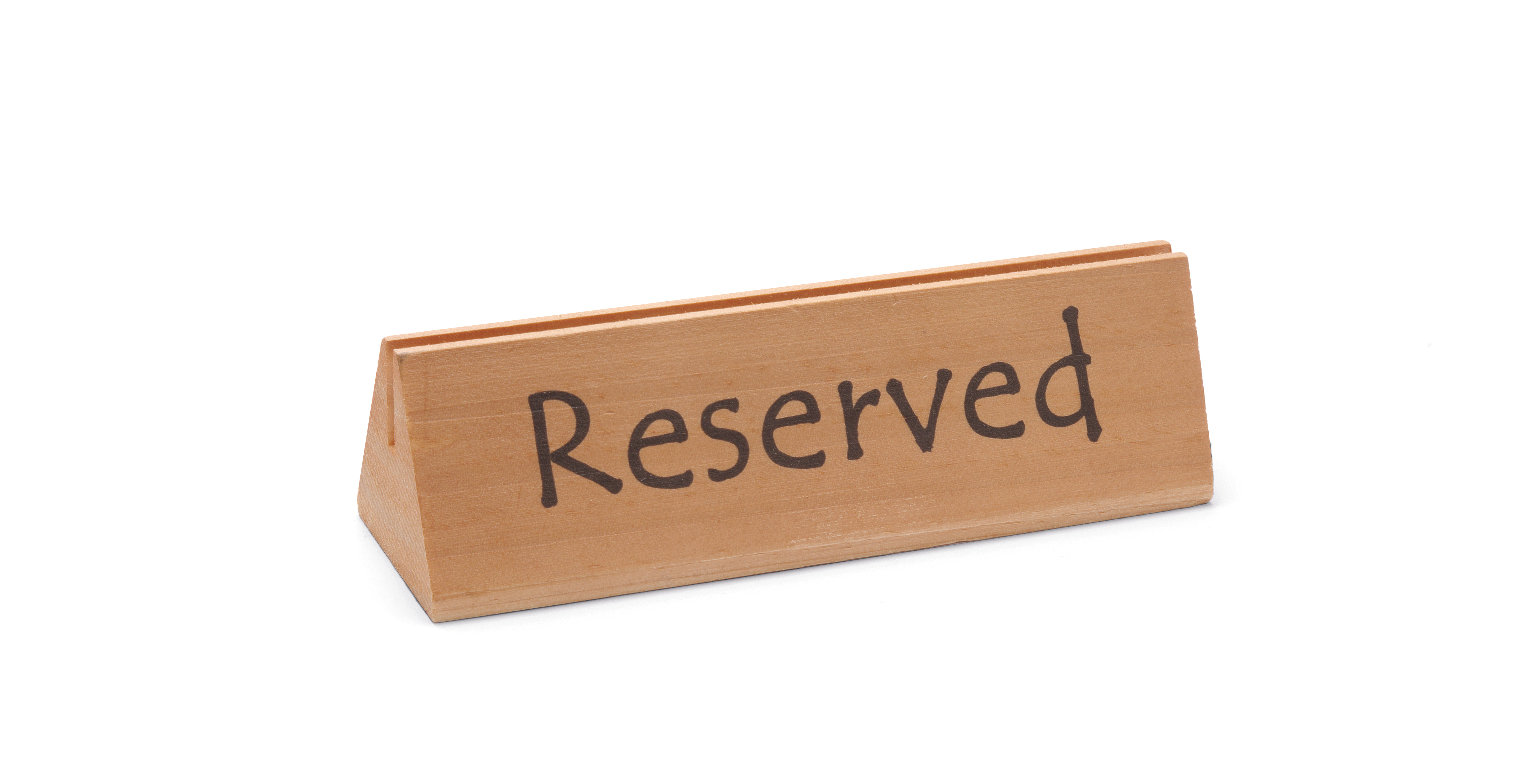 Информационная табличка reserved (“зарезервировано”) - 152x44x(H)44 mm