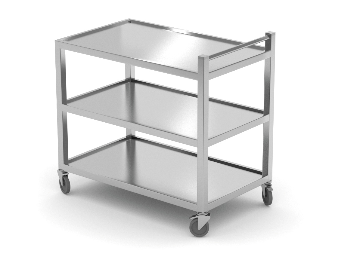 Зварний візок з 3 полицями - 800x500x(H)850 mm 810224 Hendi Stainless steel