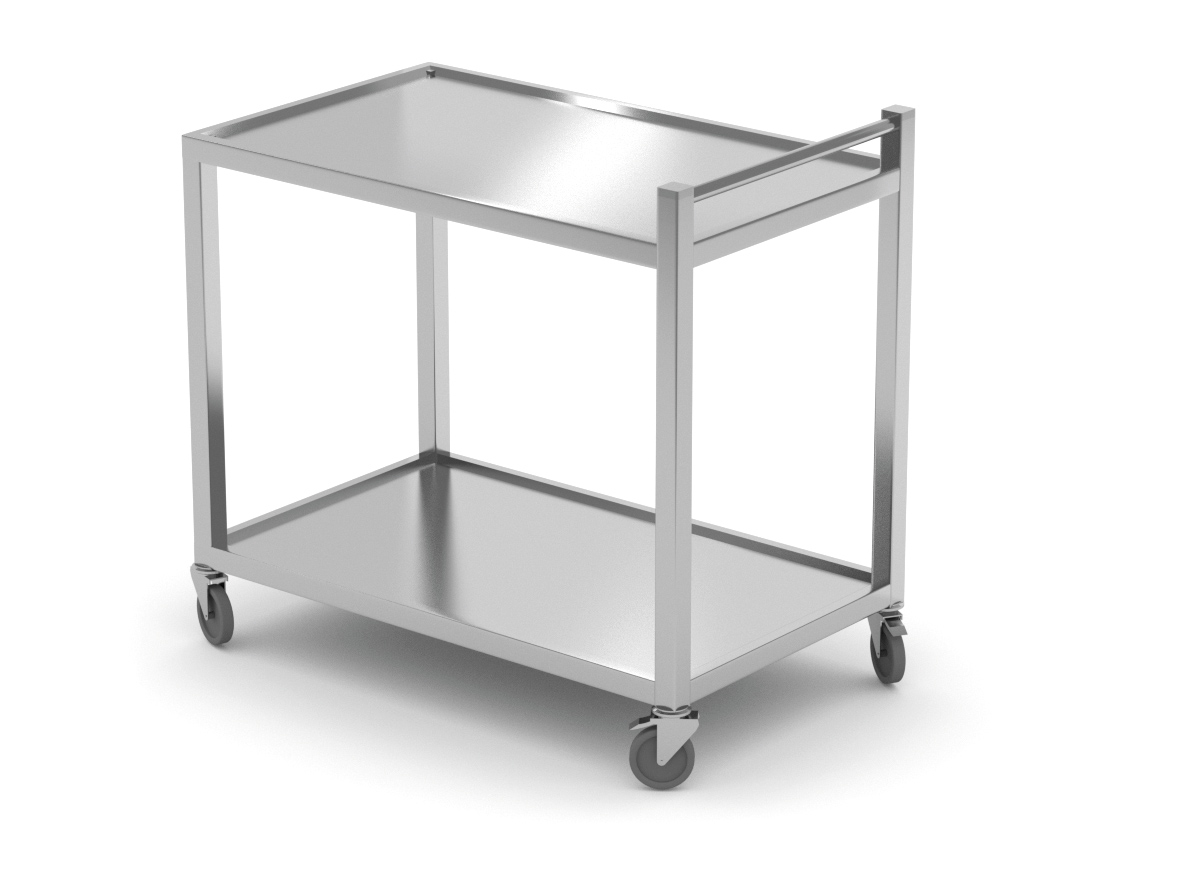   Тележка официантская двухполочная  800x500x(H)850